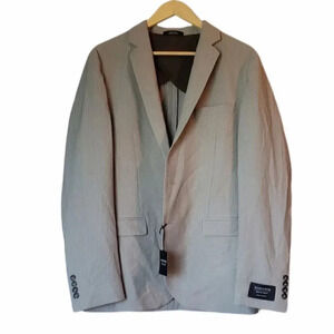 Nordstrom Gray Extra Trim Fit Blazer L